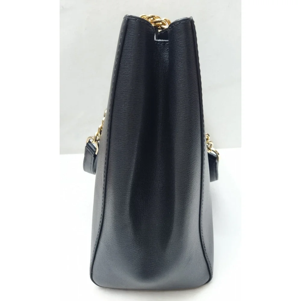 Michael Kors Black Leather Chain Strap Shoulder Bag